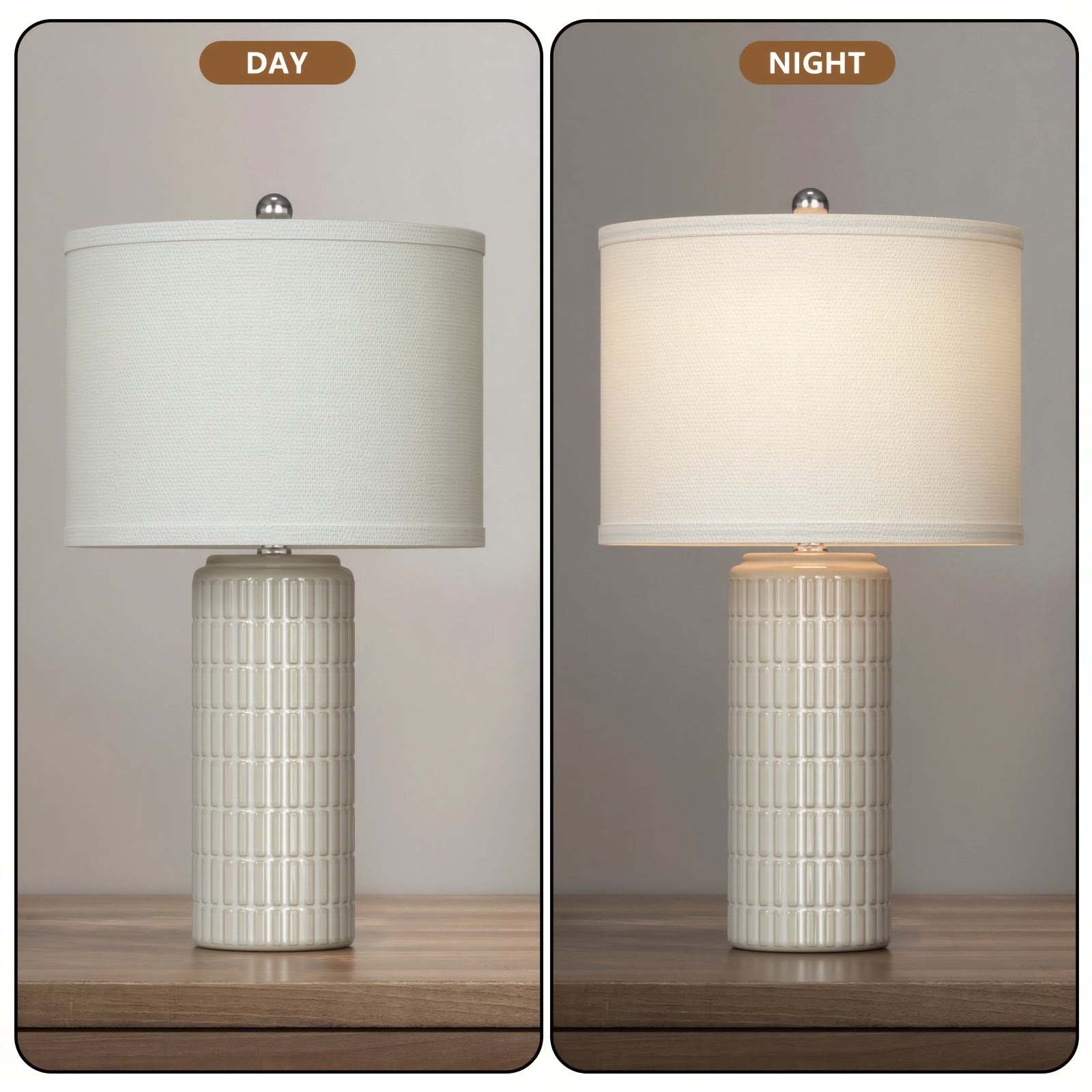 The Colton Ceramic Column Table Lamp Set