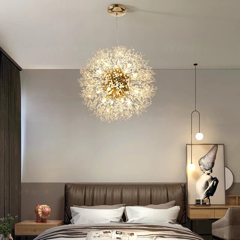 The Stellaria Dandelion Crystal Pendant Light
