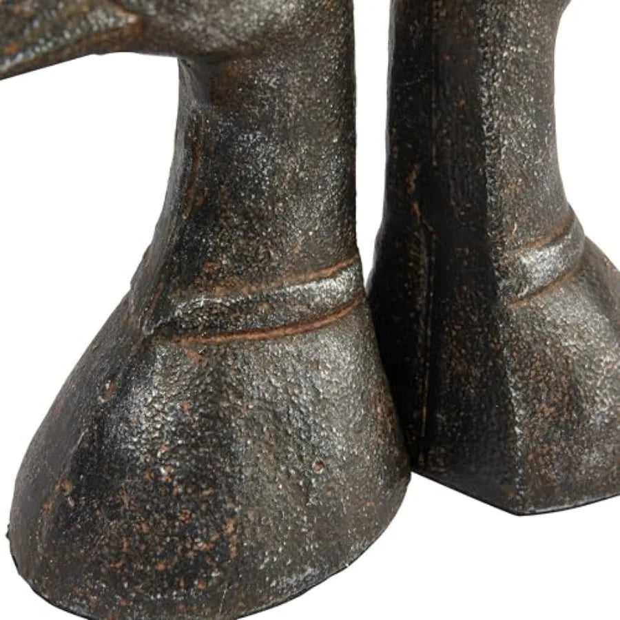 The Mallard Cast Metal Duck Bookend Set, detail view