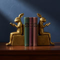 The Harrington Gold Rabbit Bookend Set