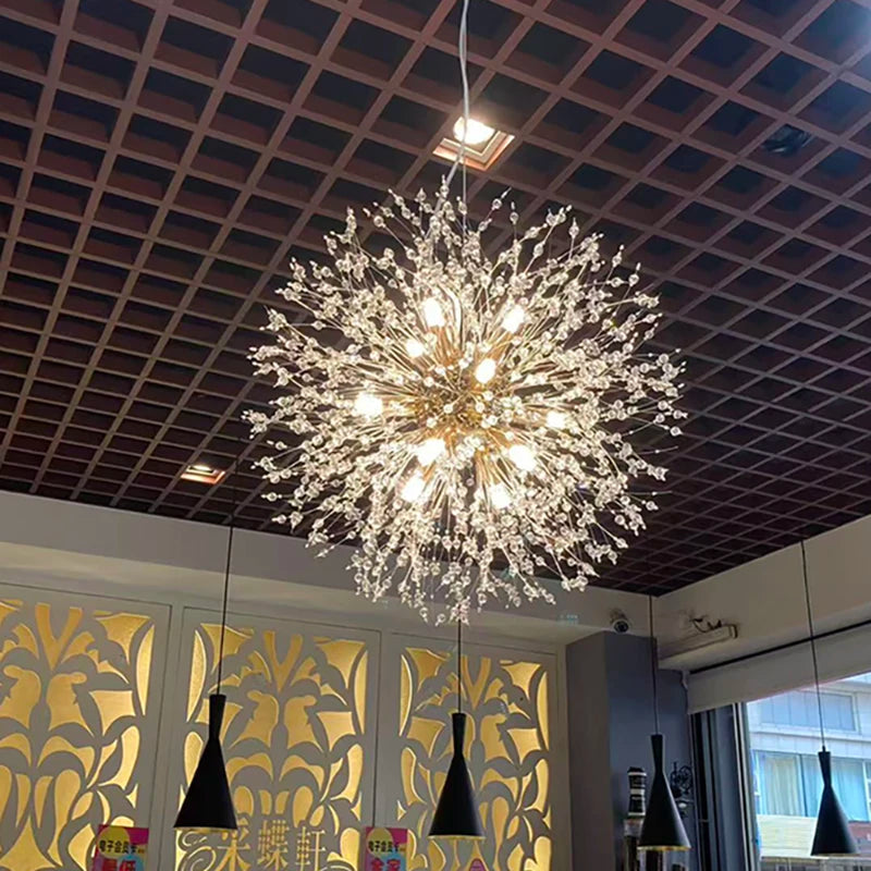 The Stellaria Dandelion Crystal Pendant Light