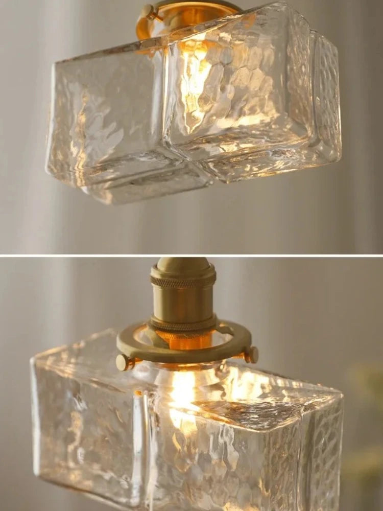 The Hartwell Hammered Glass Pendant Light