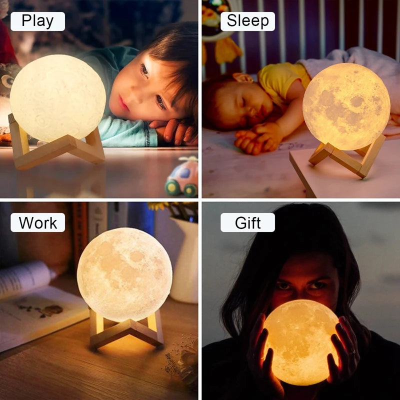 The Selene 3D Moon Night Lamp