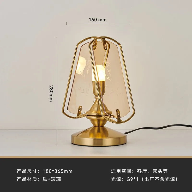 The Shanghai Etched Glass Table Lamp