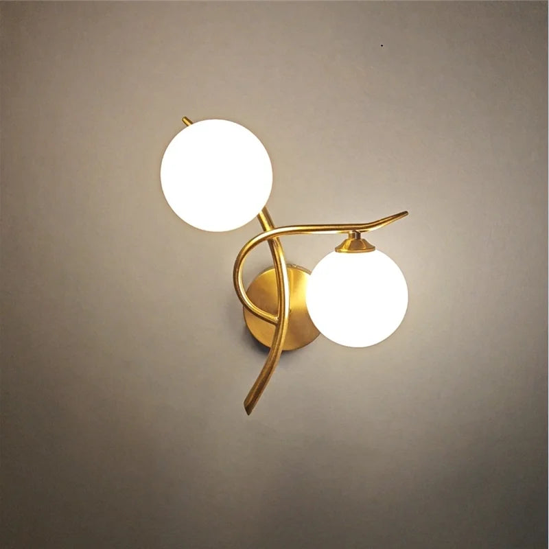 The Duetto Globe Wall Sconce, detail view