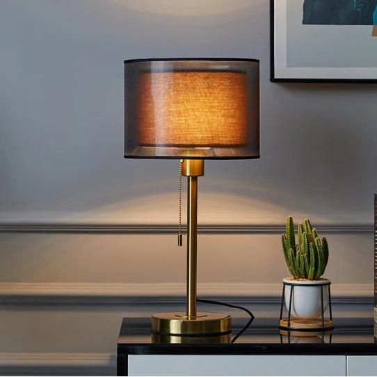 The Pemberton Double Shade Fabric Table Lamp