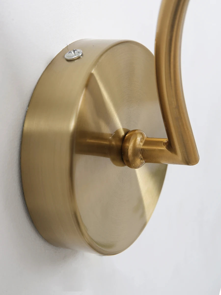 The Orwell Ribbed Globe Wall Sconce, detail view