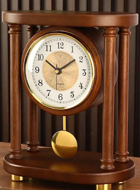 The Bramwell Solid Wood Desk Clock