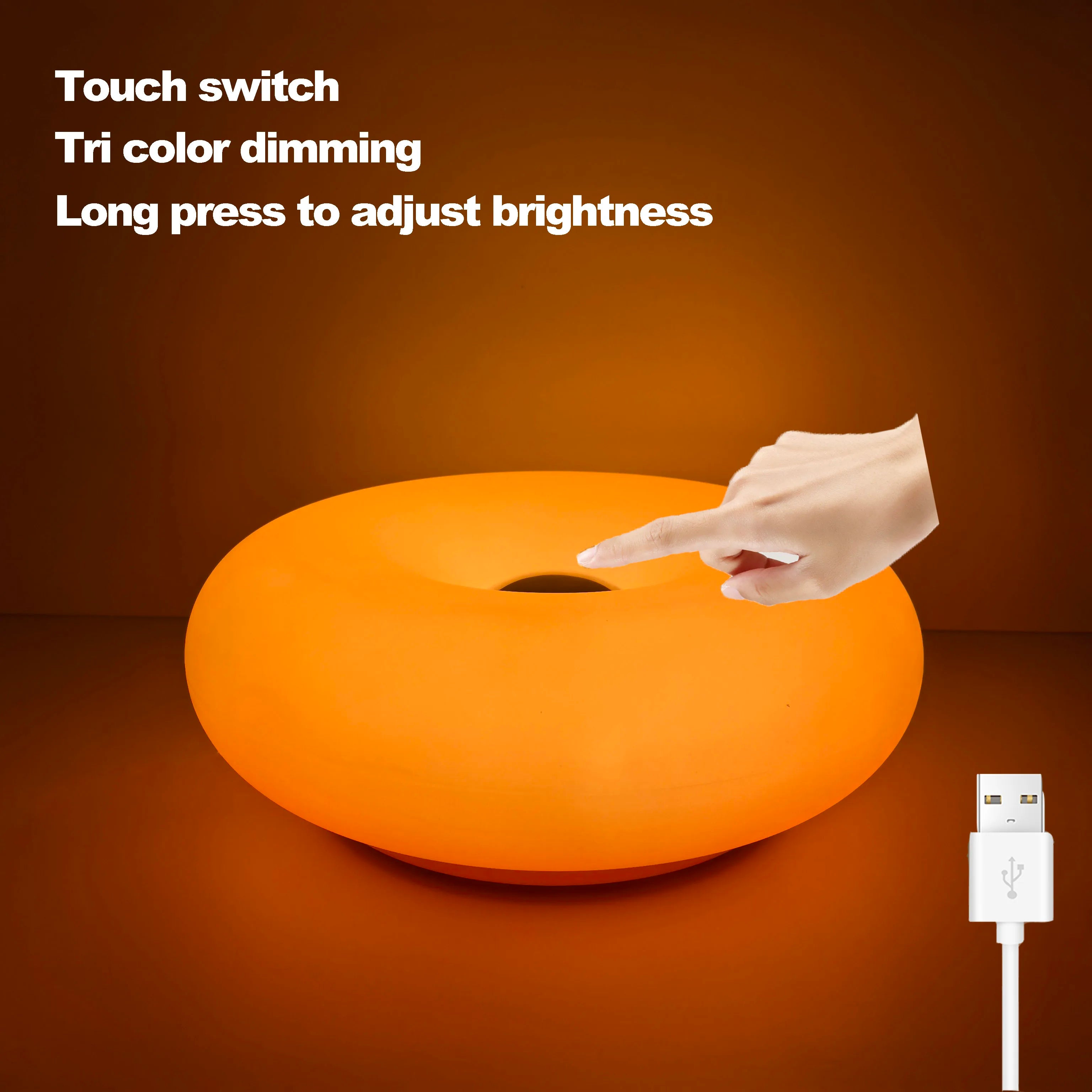 The Aurelius Amber Touch Table Lamp