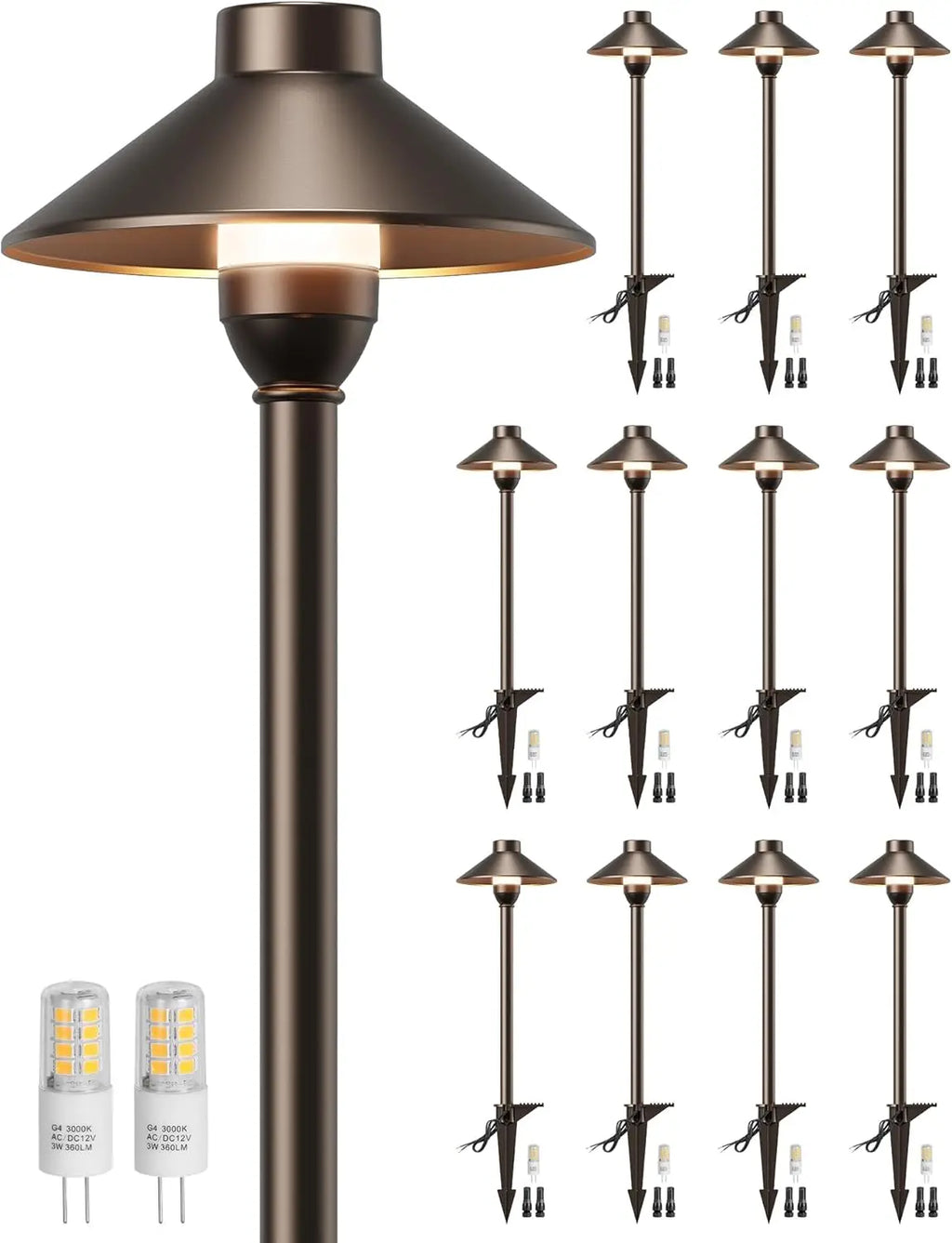 The Devereux Bronze Pathway Lights Set of 12