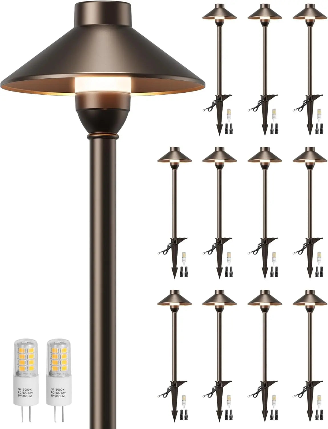 The Devereux Bronze Pathway Lights Set of 12