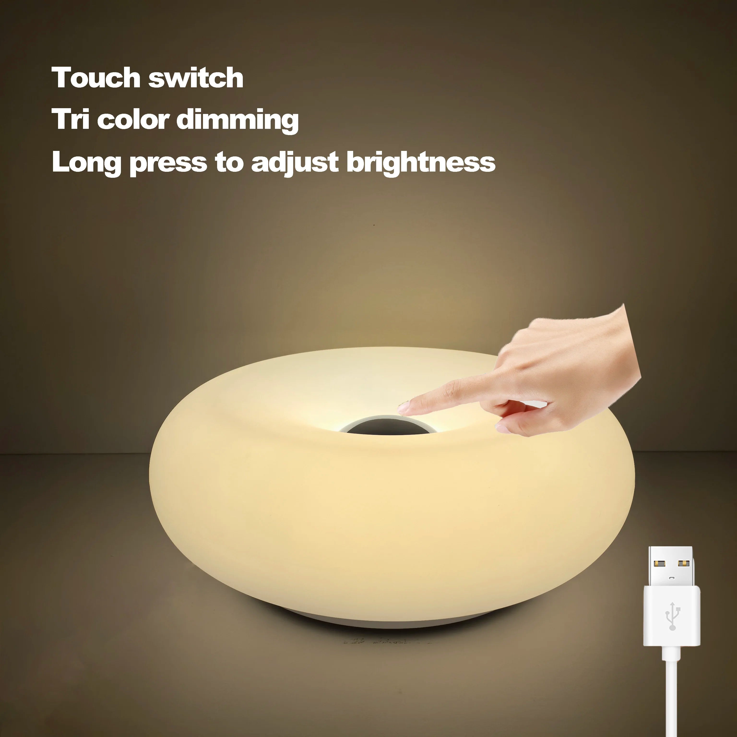 The Aurelius Amber Touch Table Lamp