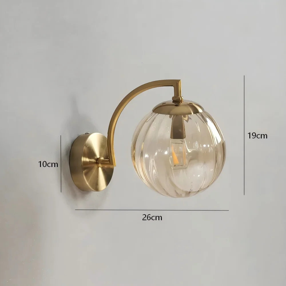 The Orwell Ribbed Globe Wall Sconce