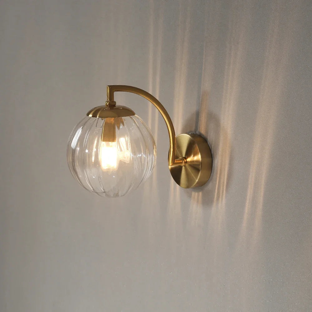 The Orwell Ribbed Globe Wall Sconce