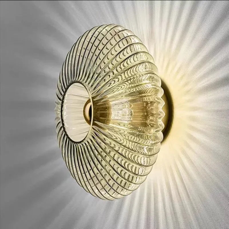 The Solaris Ripple Glass Wall Sconce