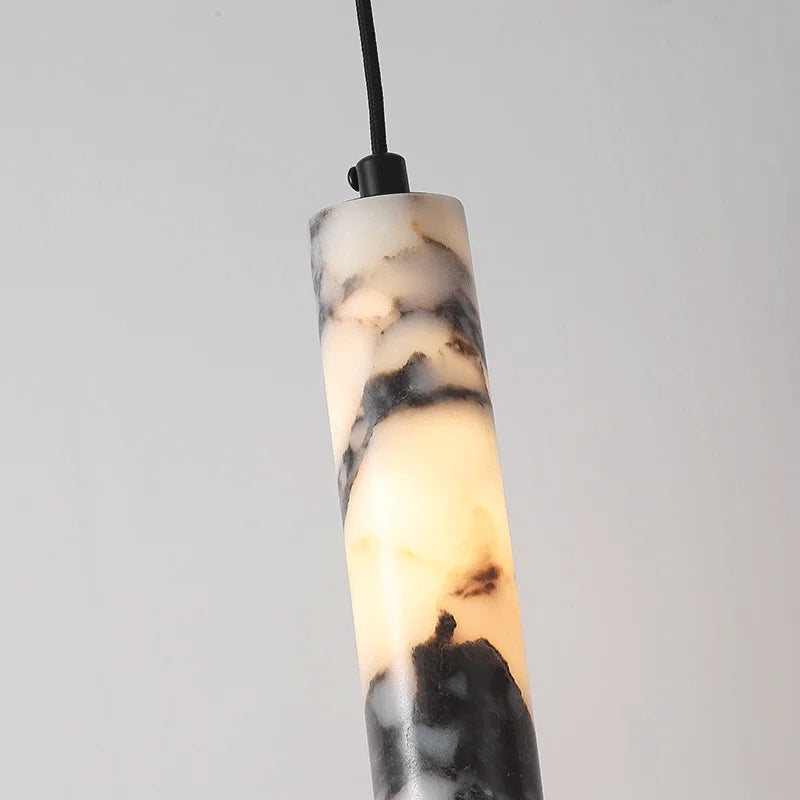 The Oscura Stone Cylinder Pendant Light