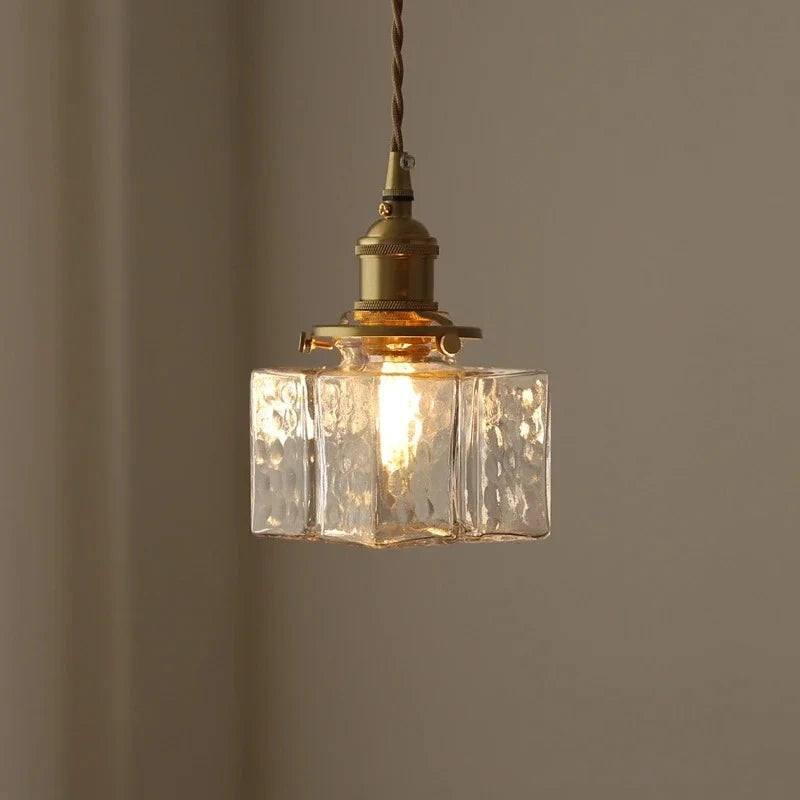 The Hartwell Hammered Glass Pendant Light
