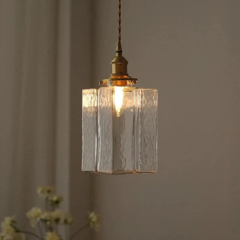 The Hartwell Hammered Glass Pendant Light