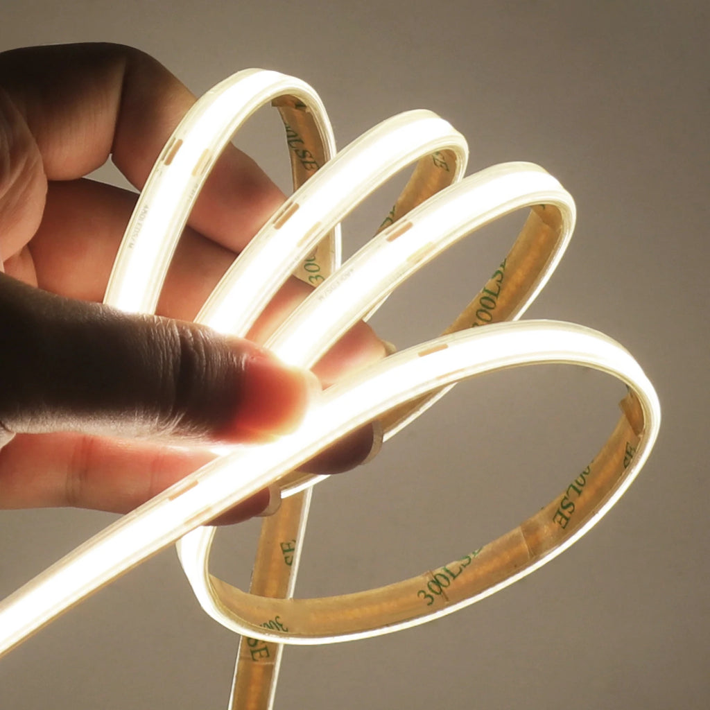 The Solara Solar COB LED Strip Light, detail view