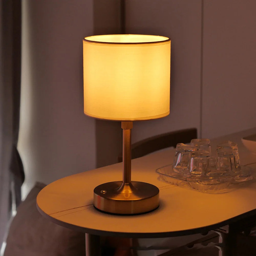 The Edwardian Cordless Fabric Table Lamp