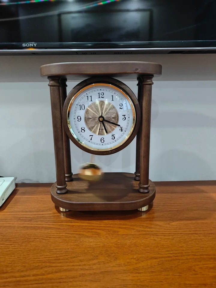 The Bramwell Solid Wood Desk Clock