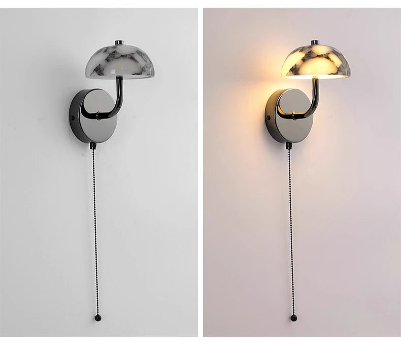The Moro Marble Stone Wall Sconce, detail view
