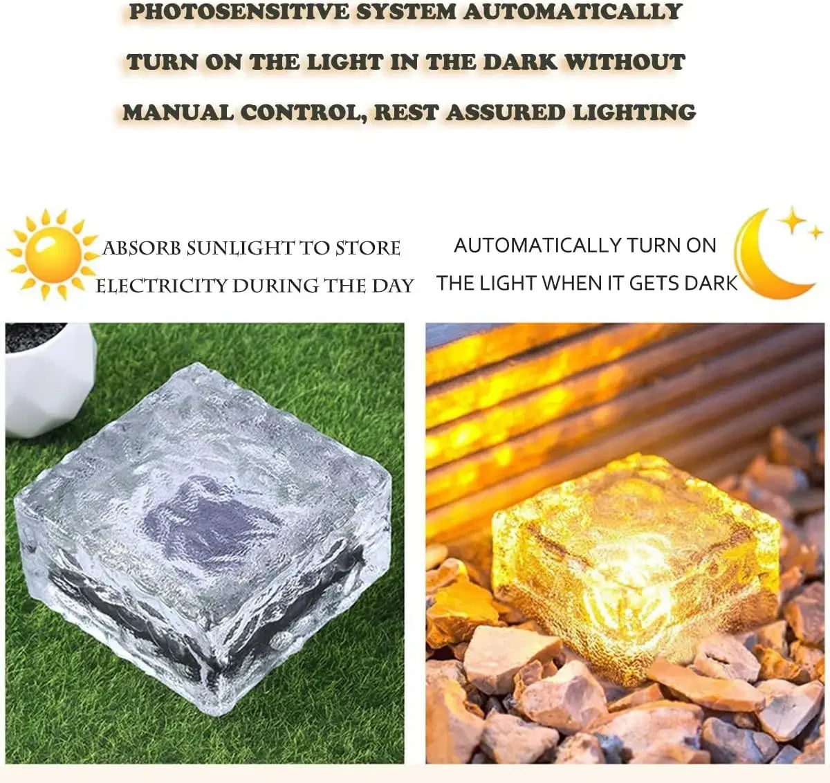 The Glacé Solar Glass Cube Garden Light
