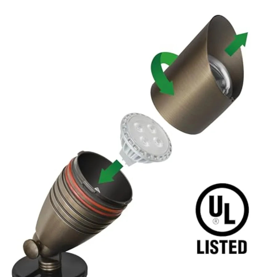 The Kensington Solid Brass Landscape Spotlight