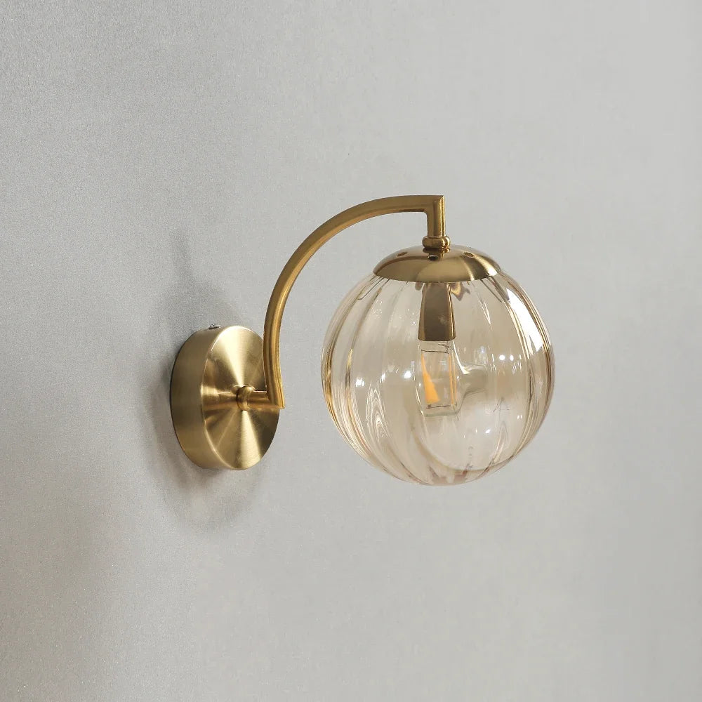 The Orwell Ribbed Globe Wall Sconce