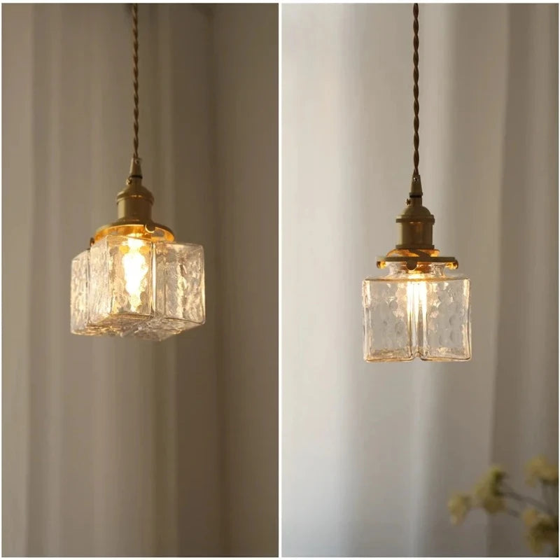 The Hartwell Hammered Glass Pendant Light