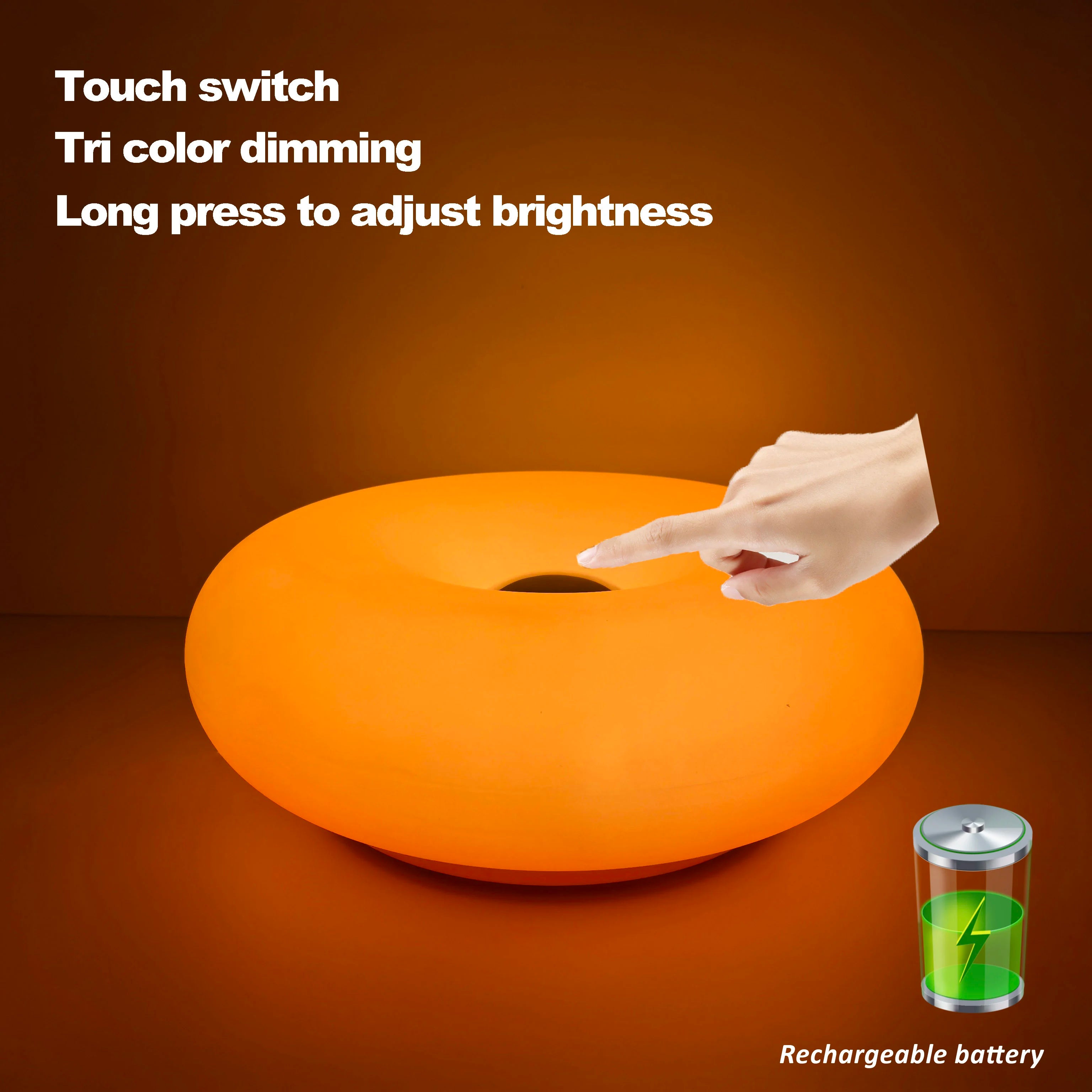 The Aurelius Amber Touch Table Lamp