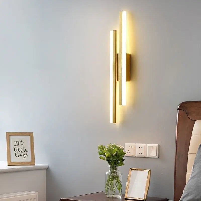 The Colonna Brass Linear Wall Sconce