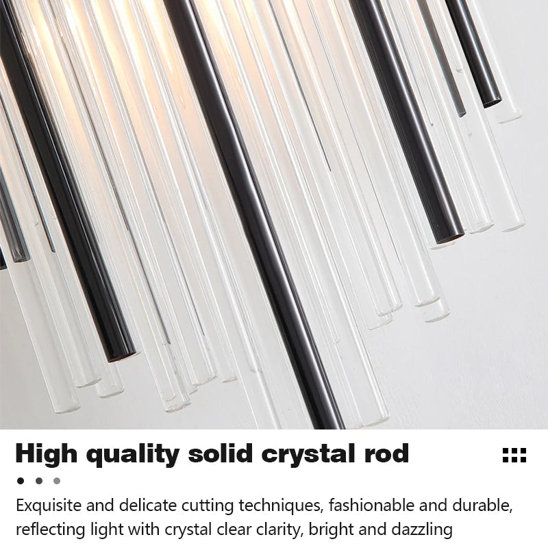The Palazzo Gold Crystal Rod Wall Sconce