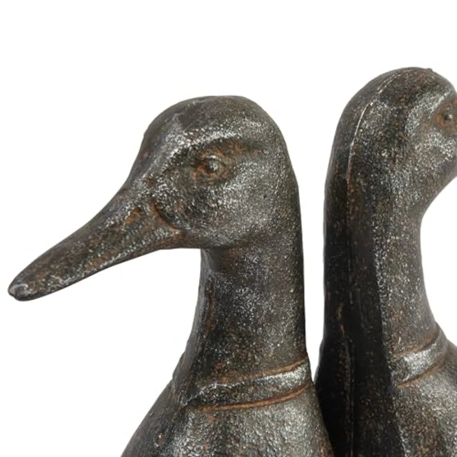 The Mallard Cast Metal Duck Bookend Set