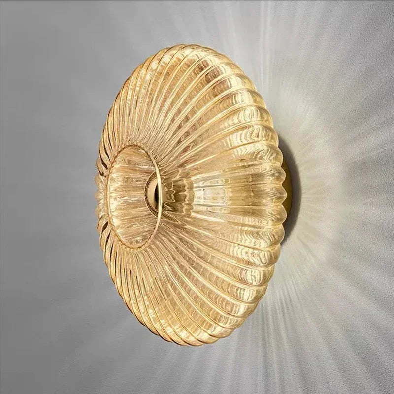 The Solaris Ripple Glass Wall Sconce