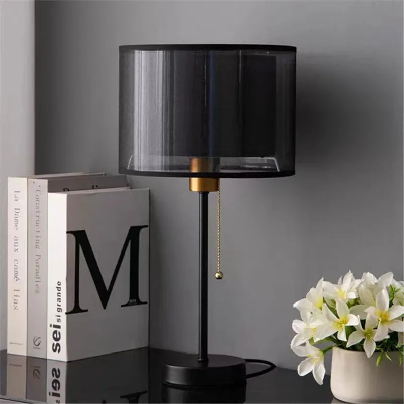 The Pemberton Double Shade Fabric Table Lamp
