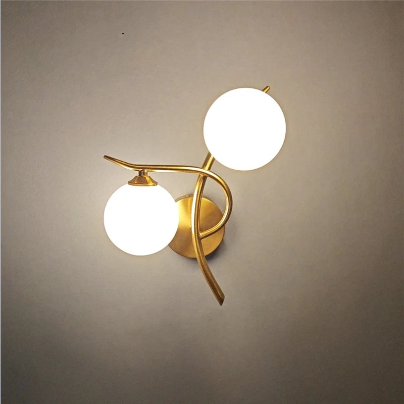 The Duetto Globe Wall Sconce, detail view