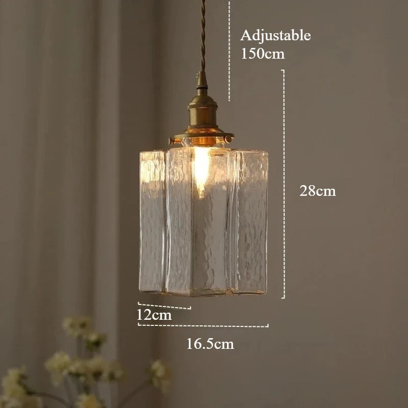 The Hartwell Hammered Glass Pendant Light
