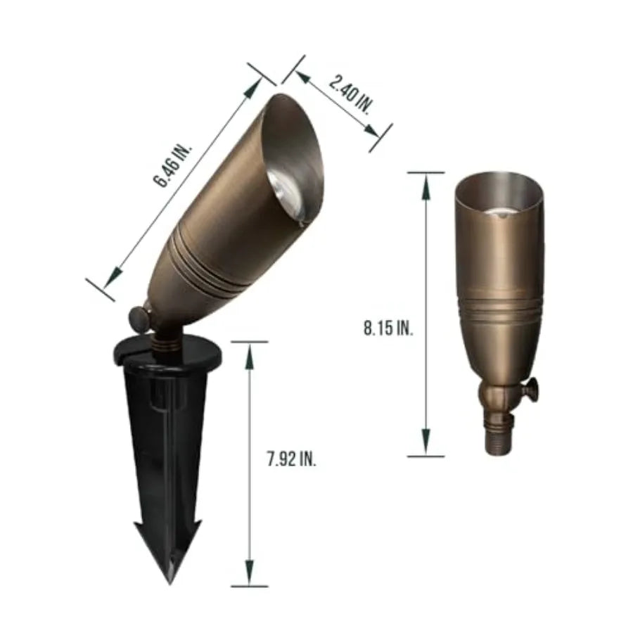 The Kensington Solid Brass Landscape Spotlight