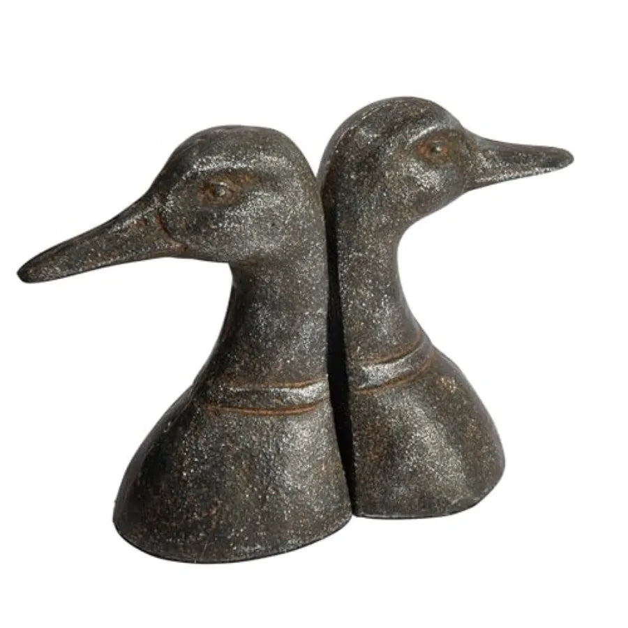 The Mallard Cast Metal Duck Bookend Set