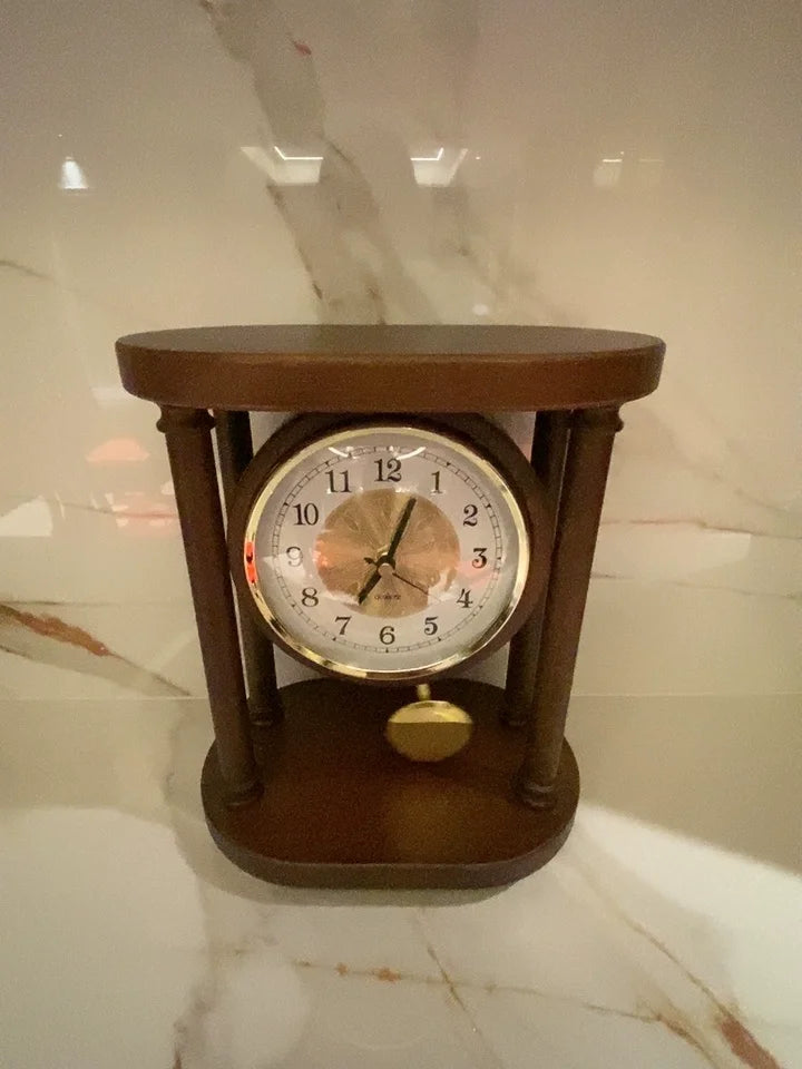 The Bramwell Solid Wood Desk Clock