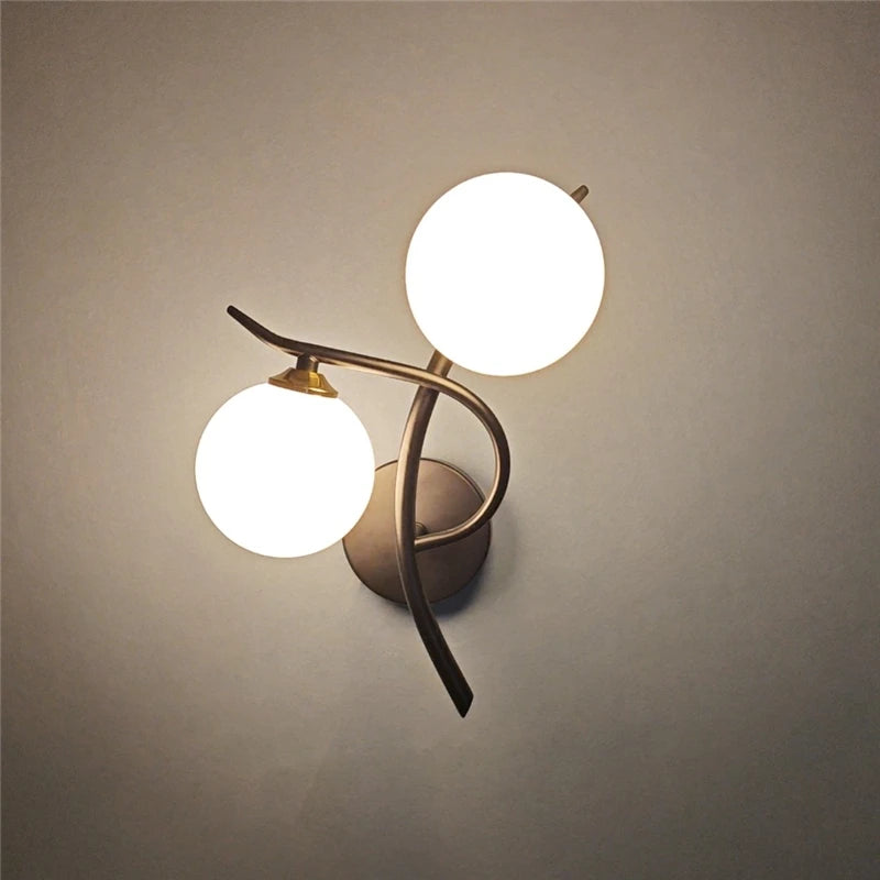 The Duetto Globe Wall Sconce, detail view