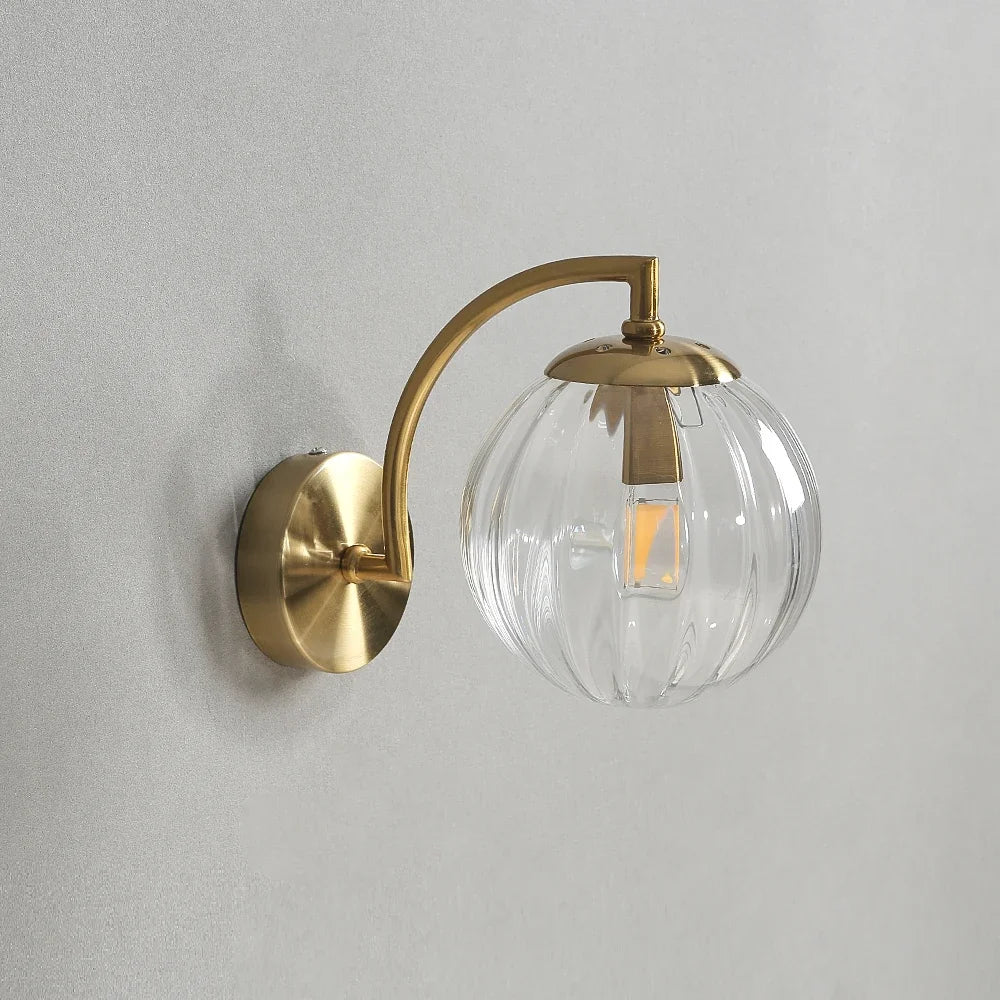 The Orwell Ribbed Globe Wall Sconce