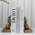 The Huxley Bronze Rabbit Bookend Set