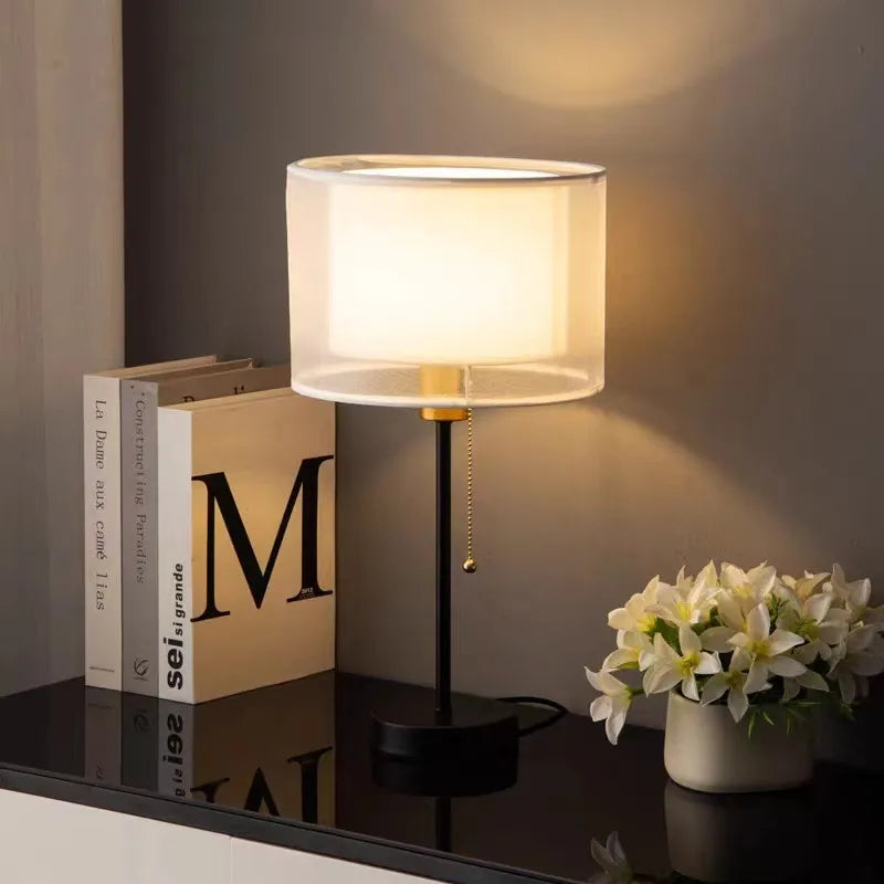The Pemberton Double Shade Fabric Table Lamp