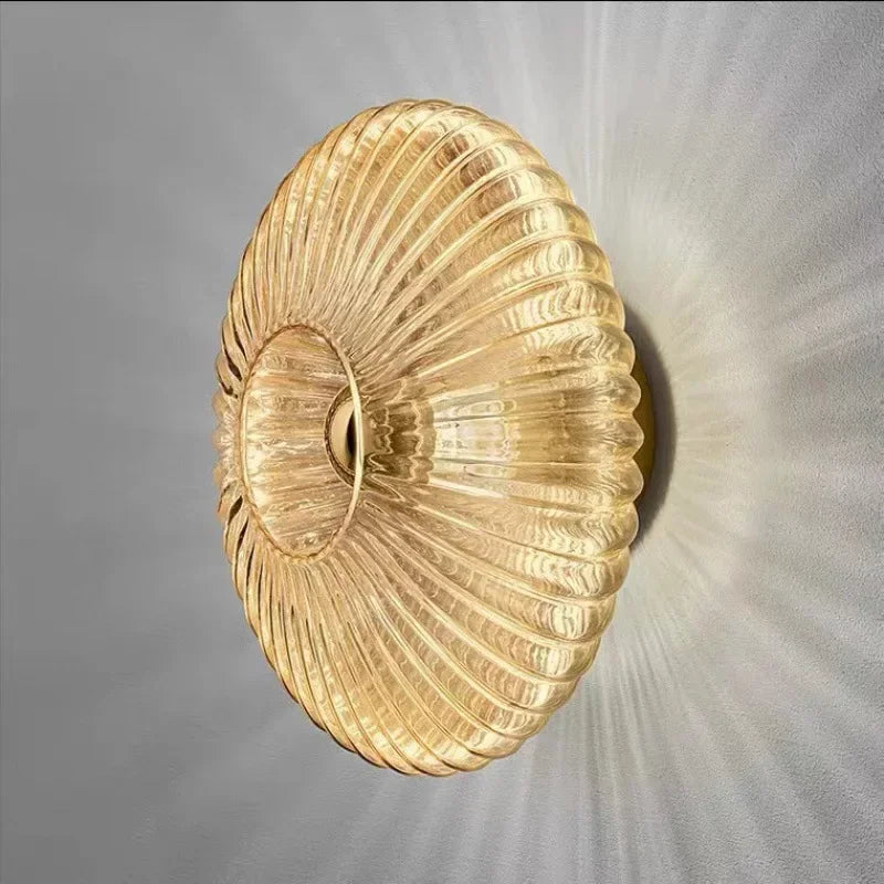 The Solaris Ripple Glass Wall Sconce