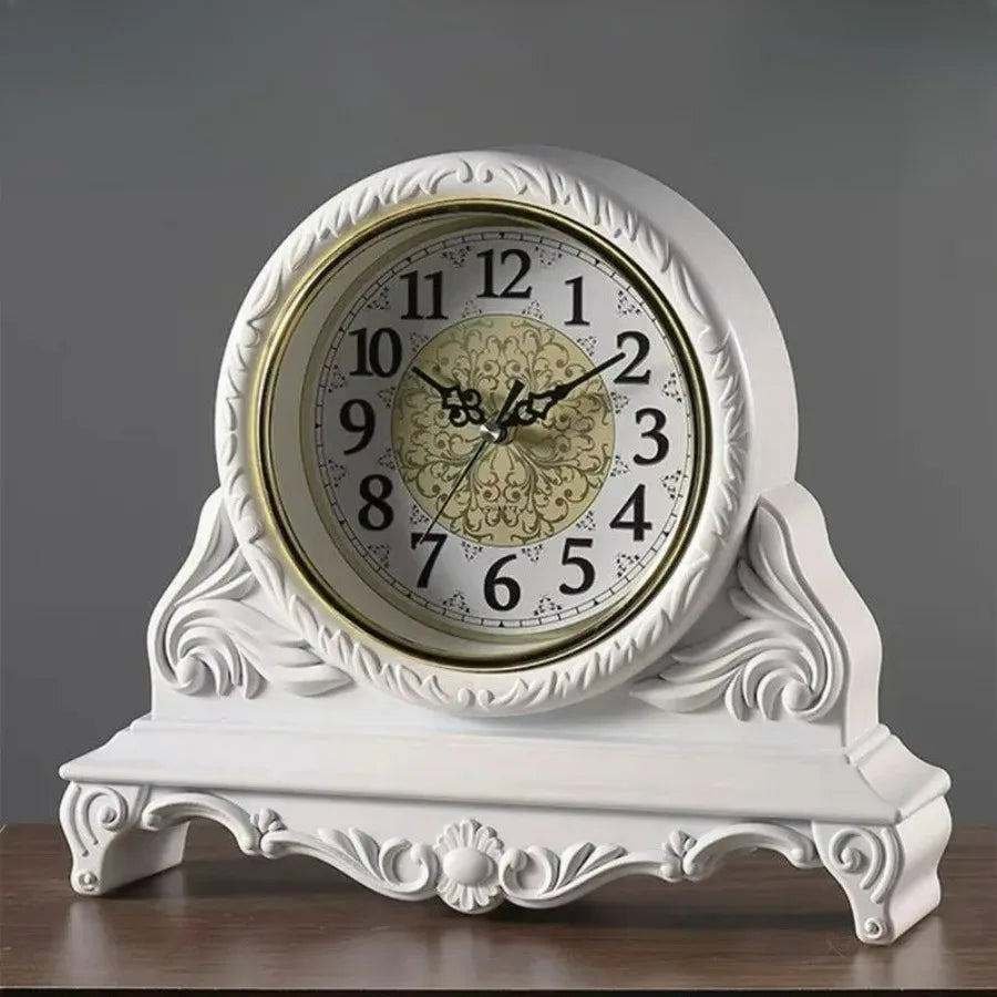 The Clarence Antique Resin Mantle Clock