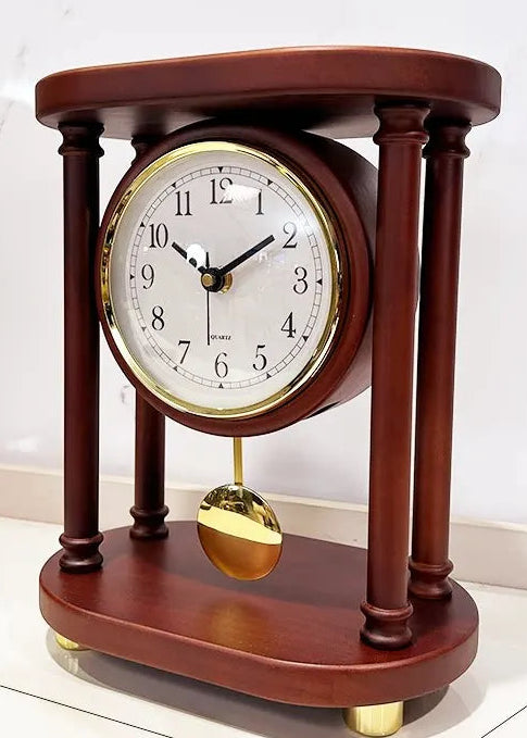The Bramwell Solid Wood Desk Clock