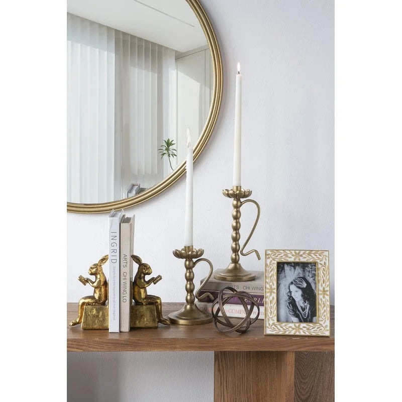 The Harrington Gold Rabbit Bookend Set