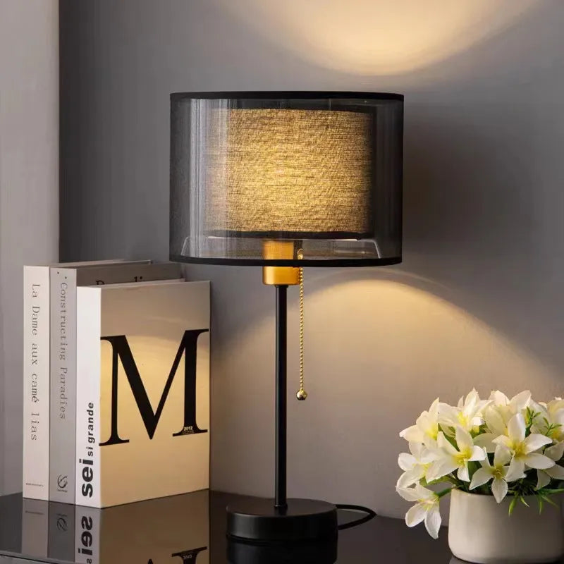 The Pemberton Double Shade Fabric Table Lamp